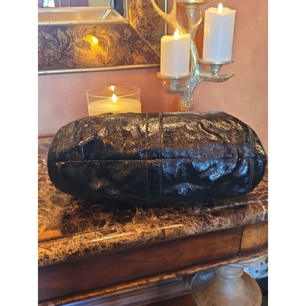 Coach Black Patent Leather Shoulder Bag - Picture 5 of 14
